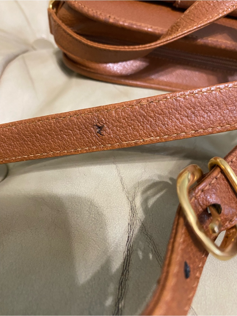 RARE Gucci Vintage Camera Bag COA Web Stripe Crossbody Cognac Leather - Picture 14 of 16